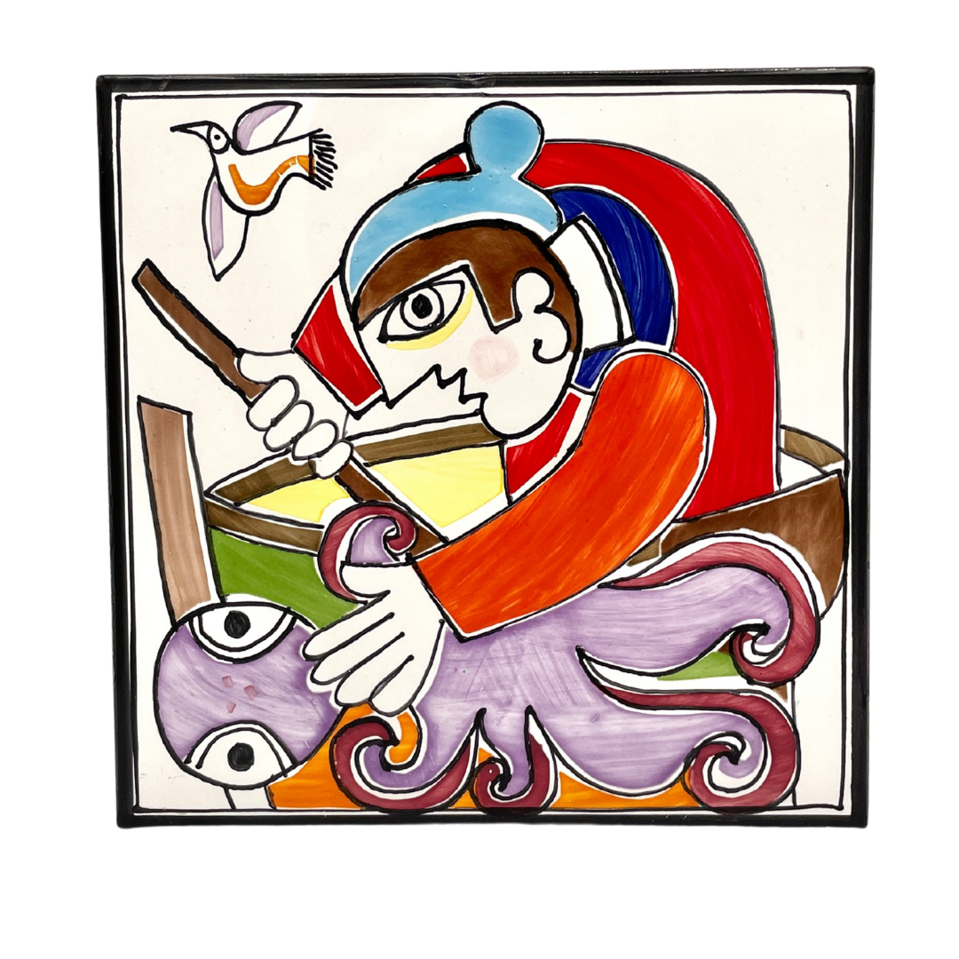 Tuile de pêche au poulpe