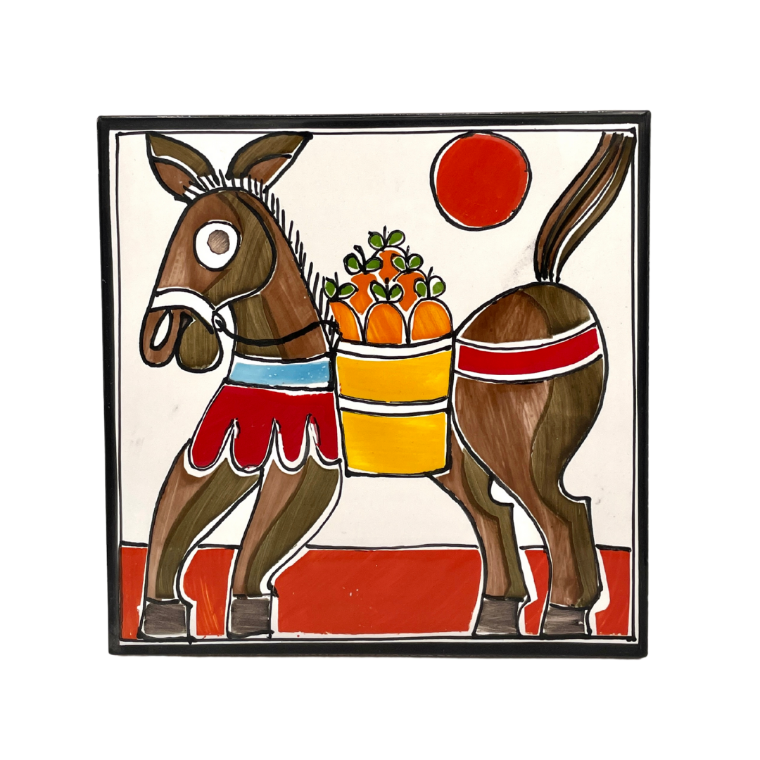 Donkey tile with oranges