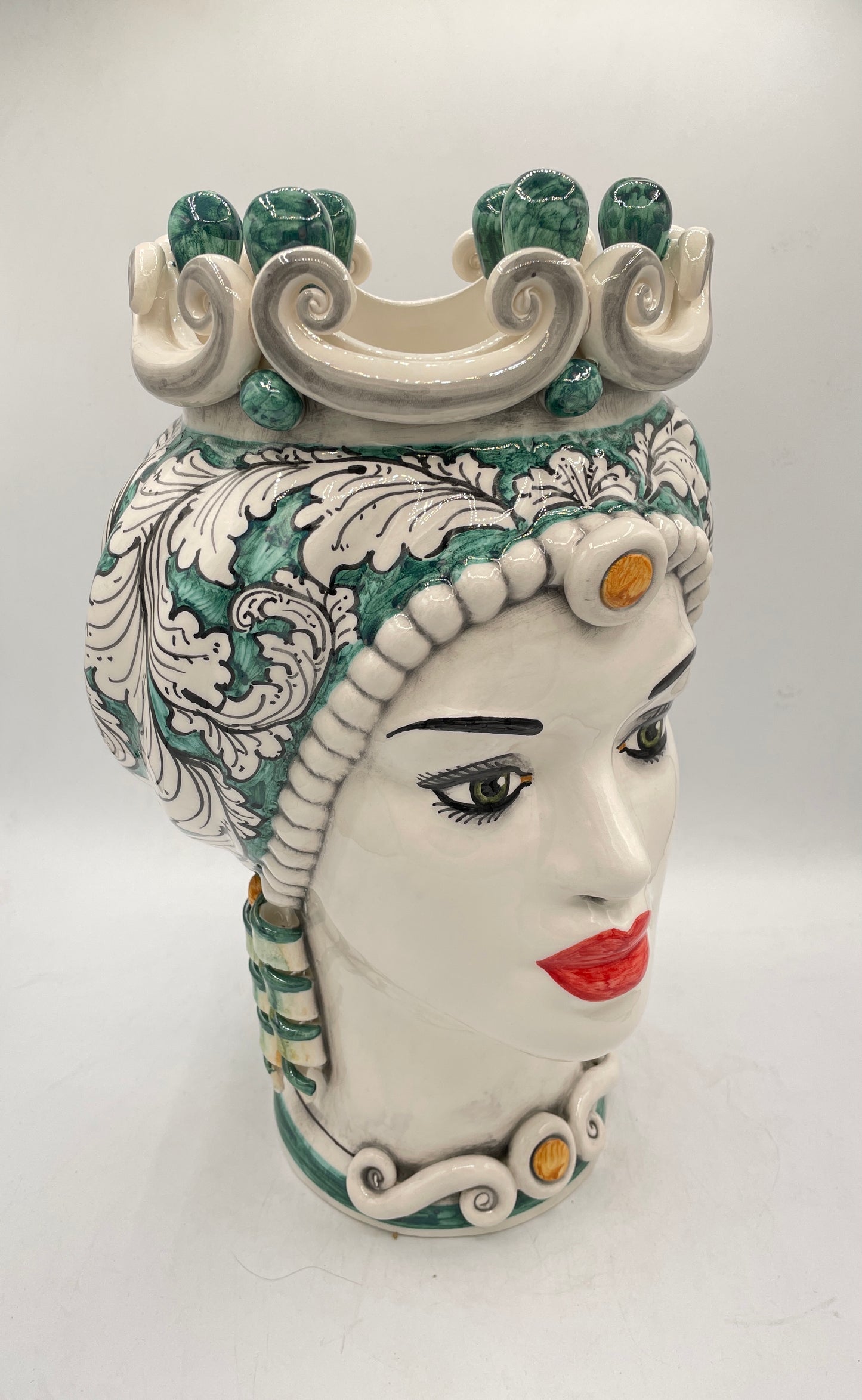 Teste Di Moro - Barocco Verde - H 34 cm