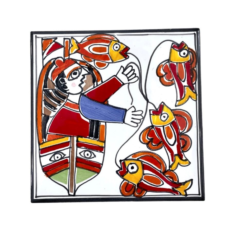 Piastrella Pescatore - Ceramiche Di Sicilia 