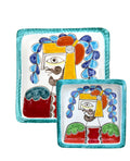 Piatto Quadrato Paladino - Ceramiche Di Sicilia 