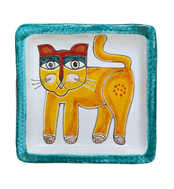Cat Square Plate