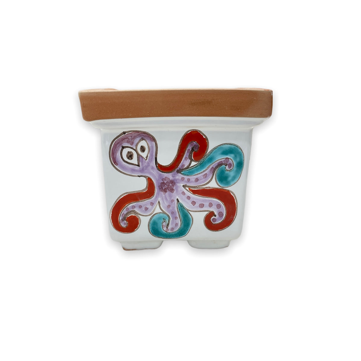 Square Fish and Octopus Plant Stand