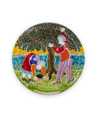 Round Plate - The Olive Harvest