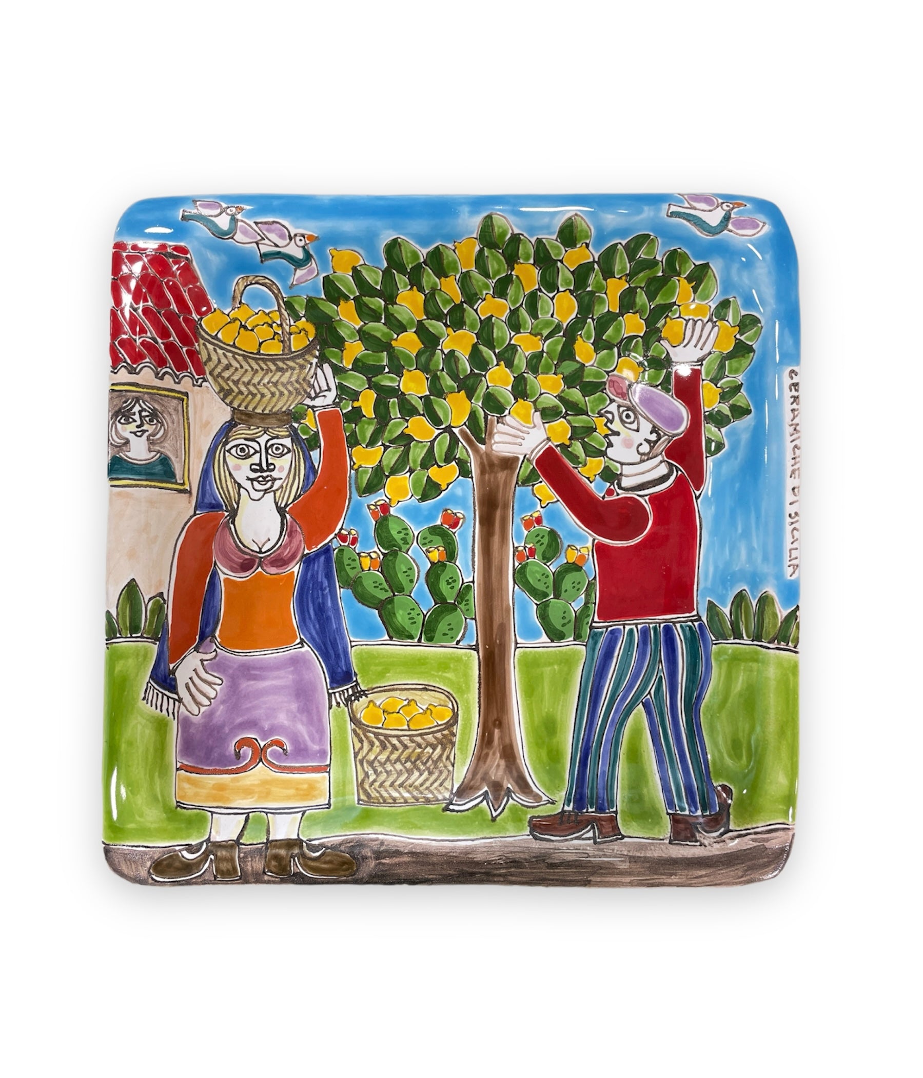 Square Plate - Collection Of Lemons