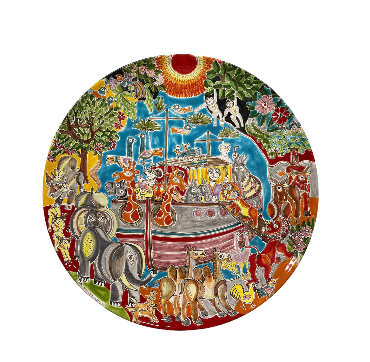 Round Plate - Noah's Ark