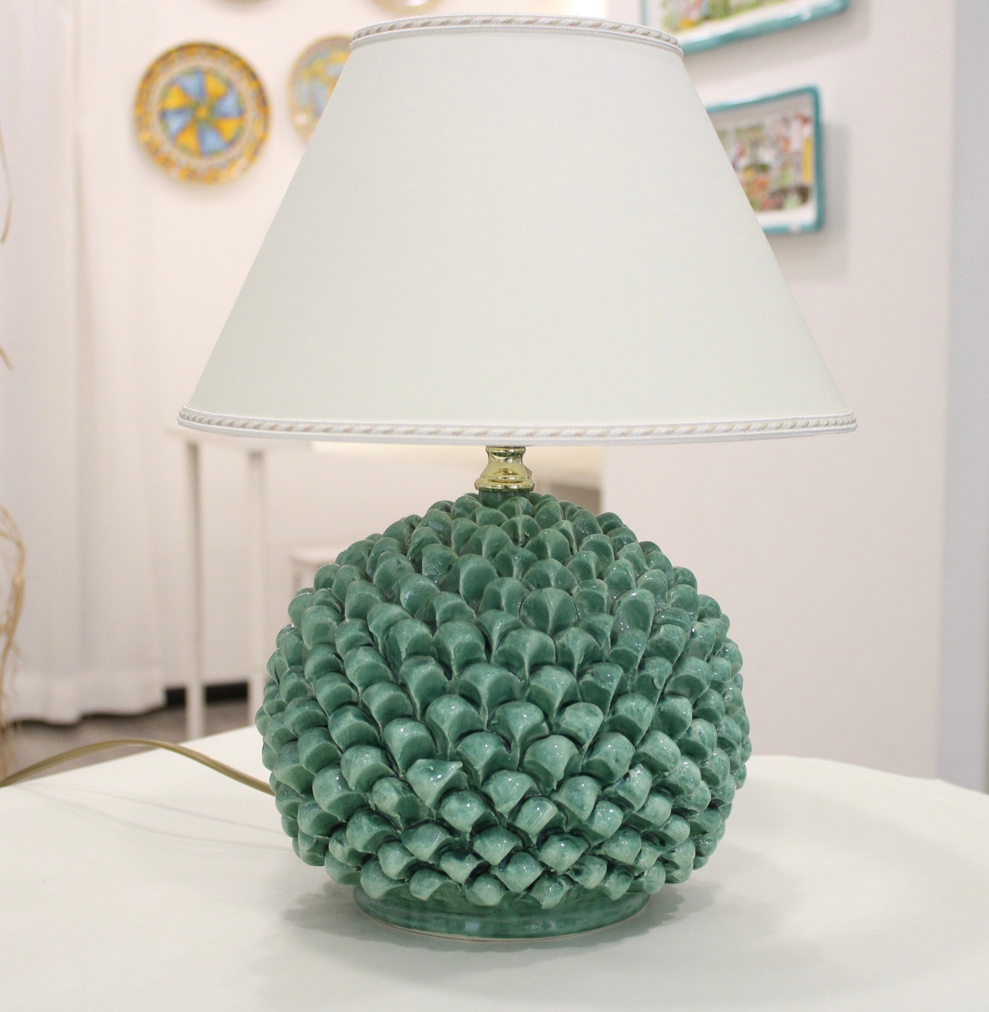 Lampe Ronde Pigna Verte