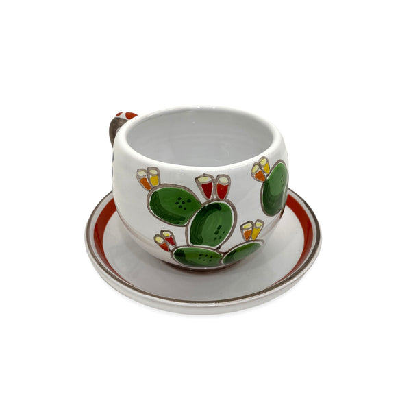 Tasse et soucoupe figues de barbarie