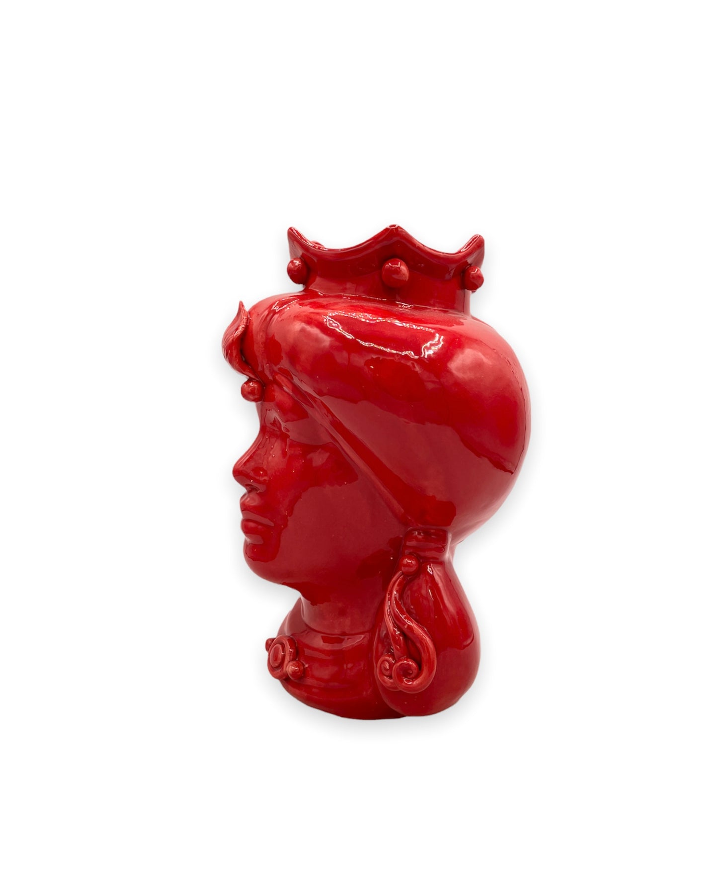 Teste Di Moro - Monocolore Rosso - H 23 cm