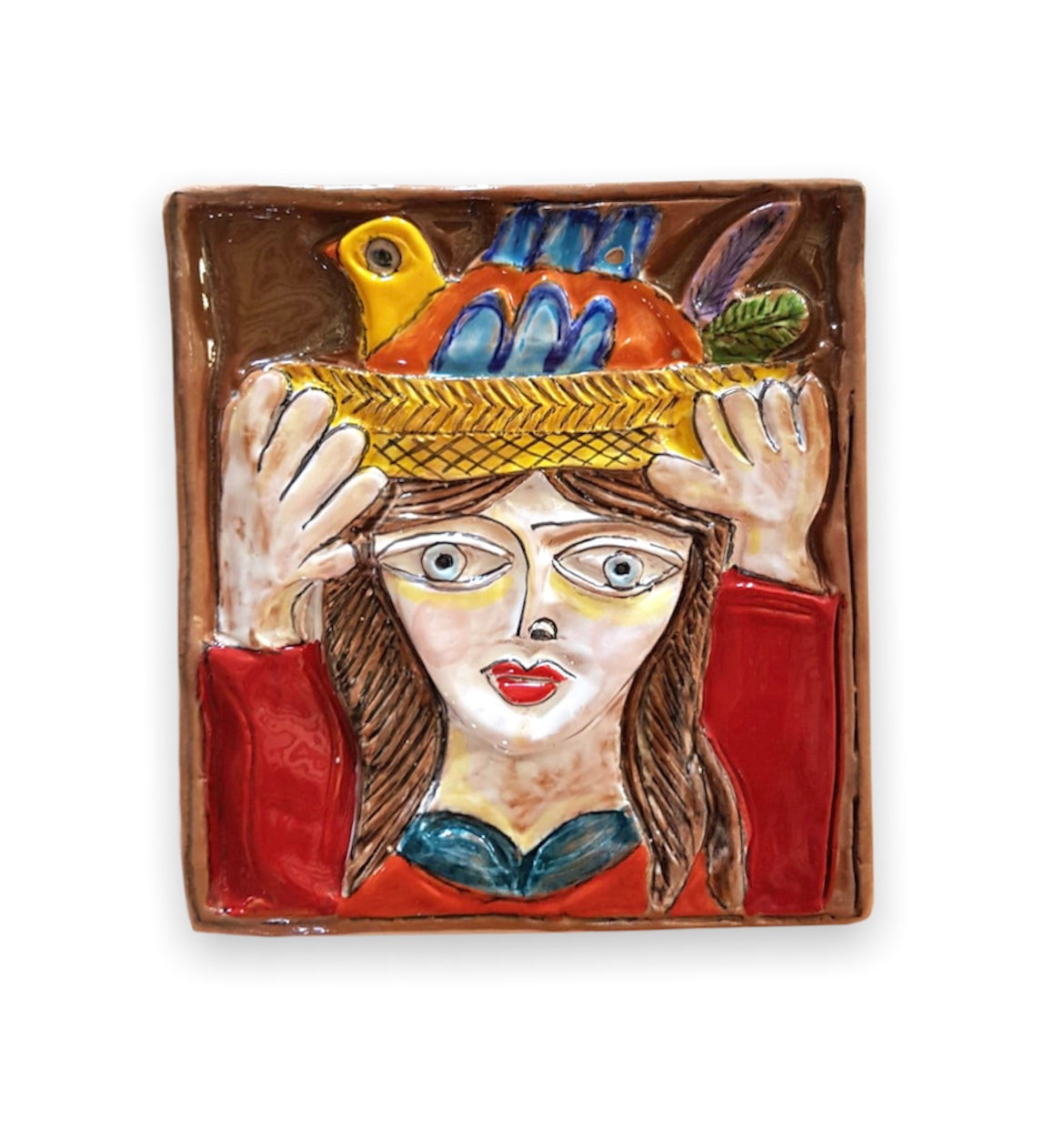 Panneau Femme Au Panier