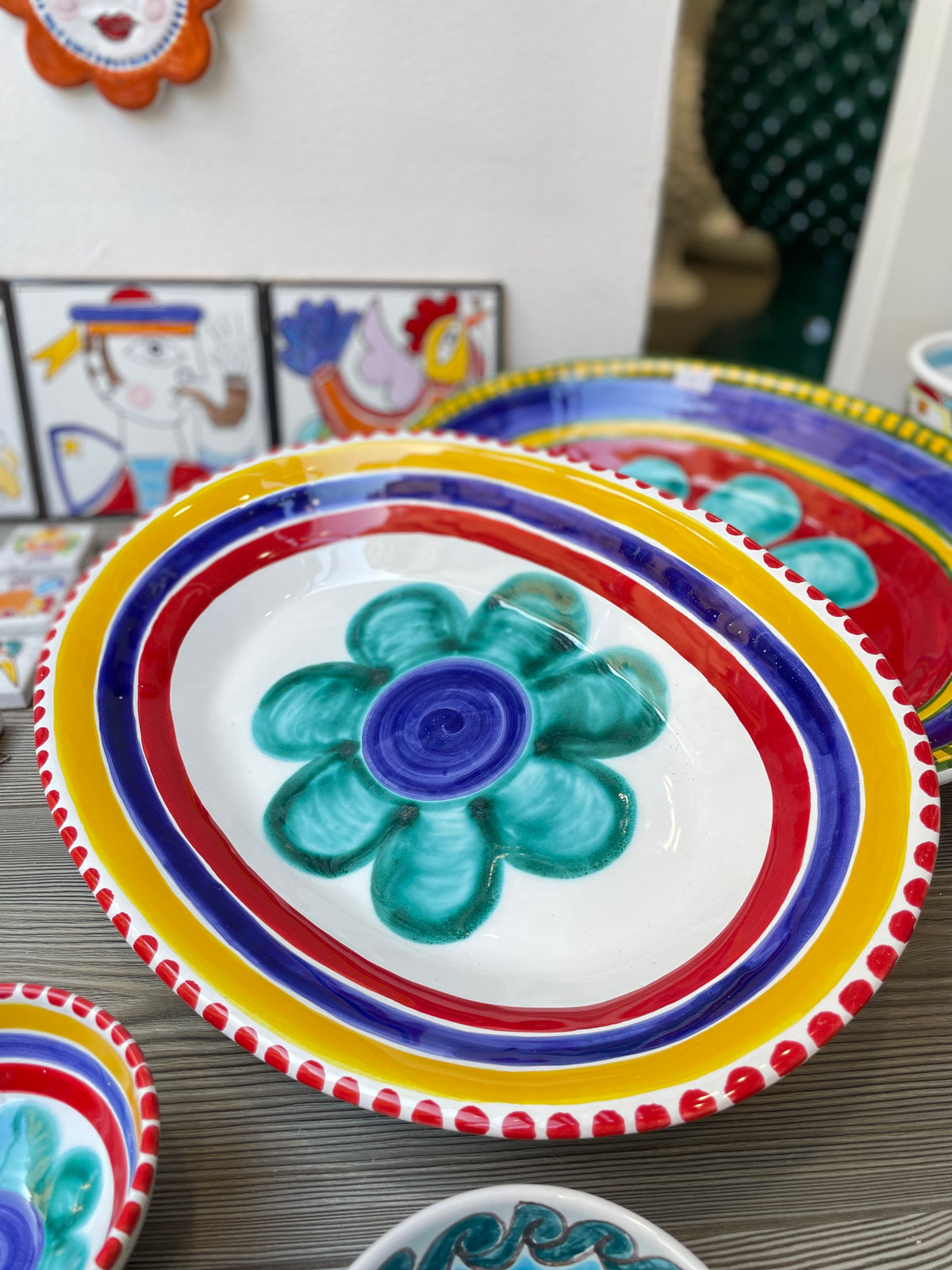 Piatto Ovale Filicudi - Ceramiche Di Sicilia 