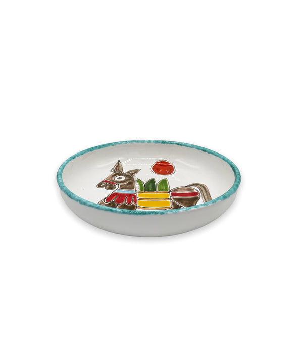 Round Plate - Donkey - Green Edge