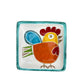 Piatto Quadrato Gallina - Ceramiche Di Sicilia 