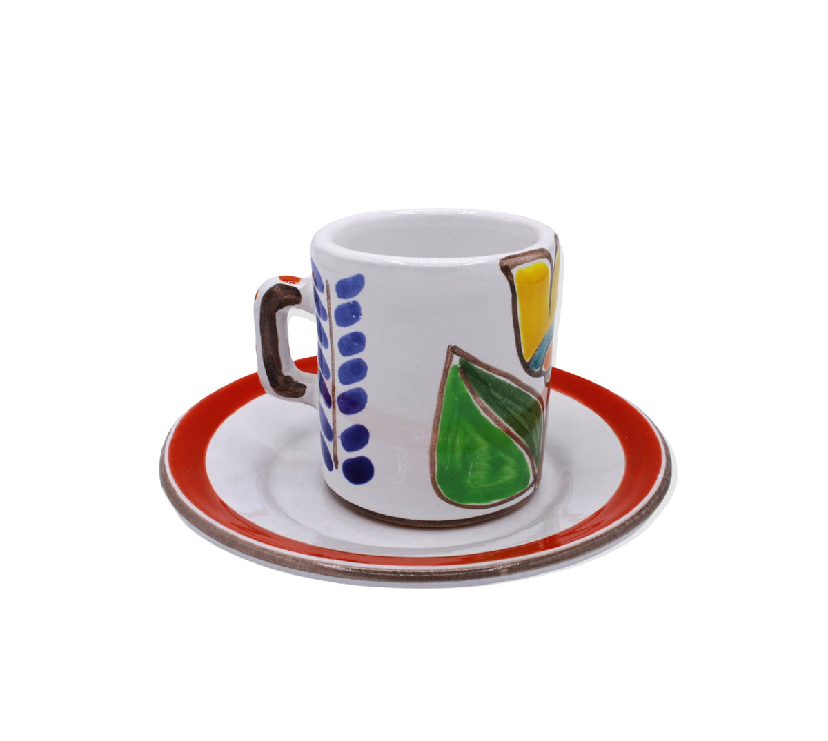Tazzina Da Caffè Cilindrica Tulipano - Ceramiche Di Sicilia 