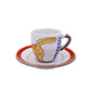 Tazzina Da Caffè Bombata Gatto - Ceramiche Di Sicilia 