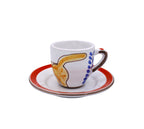 Tazzina Da Caffè Bombata Gatto - Ceramiche Di Sicilia 