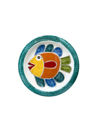 Round Plate - Fish - Green Edge