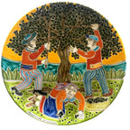 Round Plate - The Olive Harvest