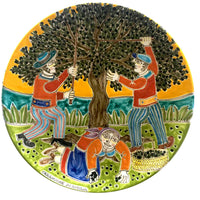 Round Plate - The Olive Harvest