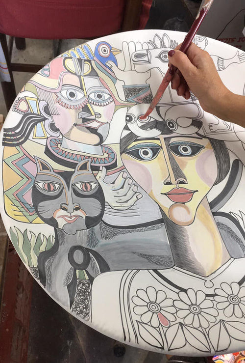 Round Plate - The Lady